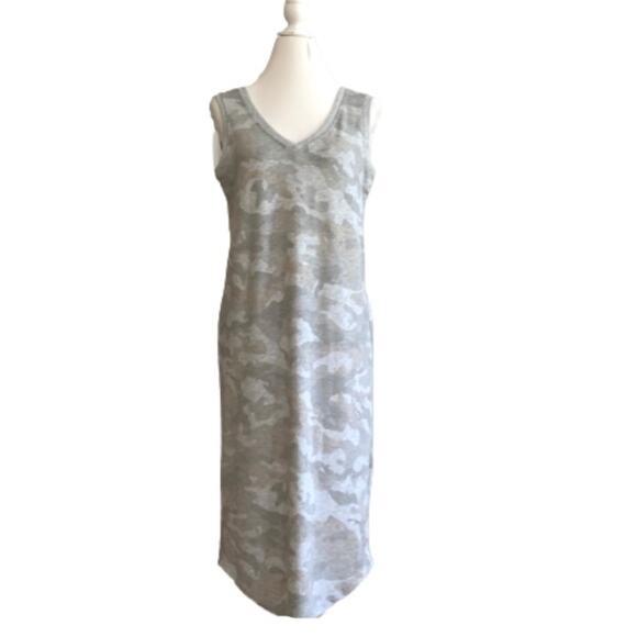 Jane & Delancey Tank Dress Camo Sleeveless V-Neck Soft Dress Small NEW